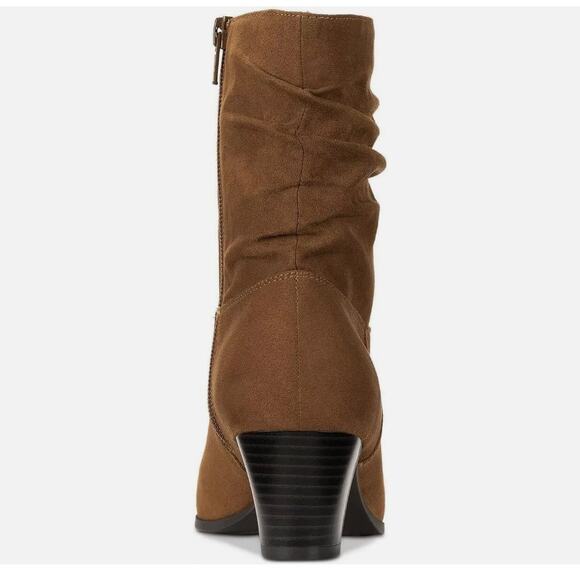 Style & Co Women Piviee Ankle Boots Shoes US 7.5 M Cognac Cushioned Footbed - Picture 2 of 6